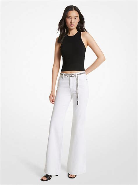 Michael Kors belted flared jeans